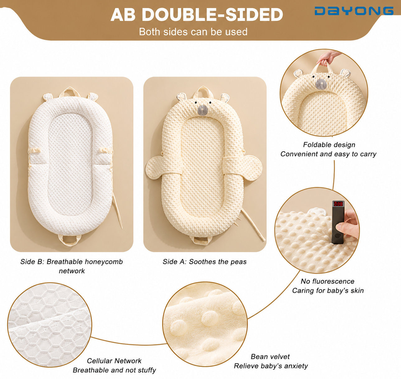 Baby Lounger Co-Sleeping Nest | Portable Infant Bed