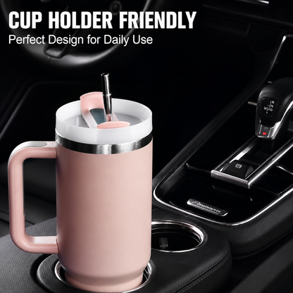 40oz Insulated Tumbler with Handle | Stainless Steel
