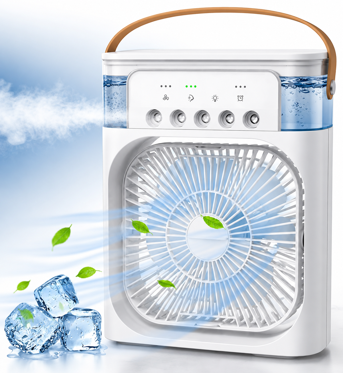 Portable Ice Cooling Fan - Oscillating Air Cooler