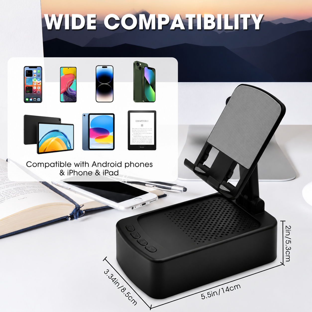 Roarswa Mobile Phone Holder with Bluetooth Speaker HD