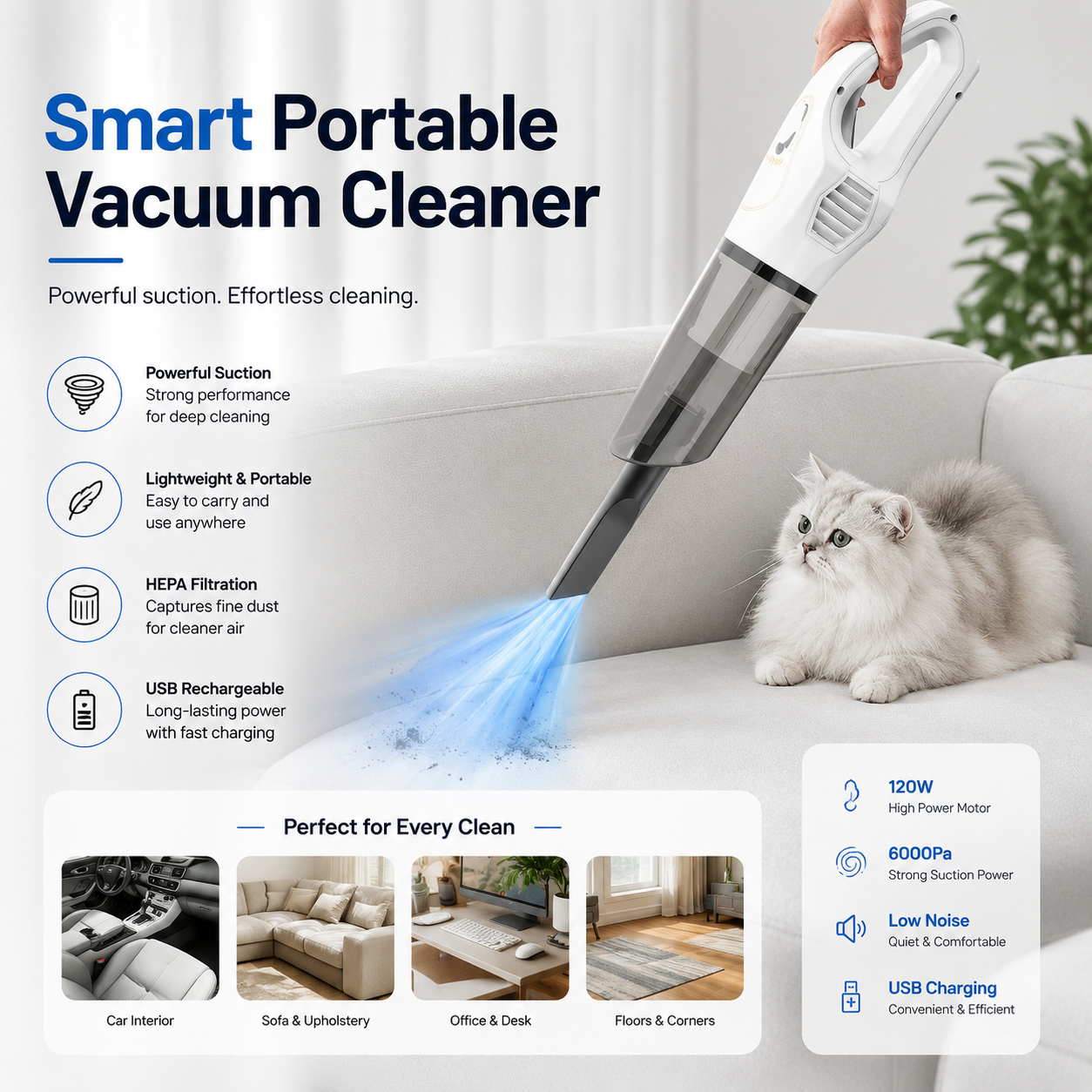 Smart Portable Vacuum Cleaner